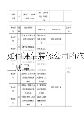 如何评估装修公司的施工质量