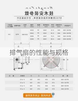 排气扇的性能与规格