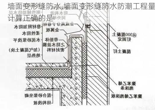 墙面变形缝防水,墙面变形缝防水防潮工程量计算正确的是