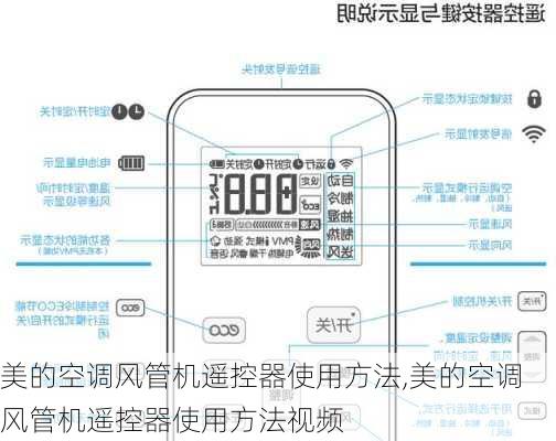 美的空调风管机遥控器使用方法,美的空调风管机遥控器使用方法视频