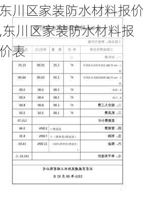 东川区家装防水材料报价,东川区家装防水材料报价表