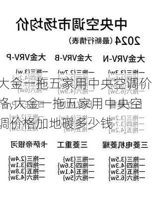 大金一拖五家用中央空调价格,大金一拖五家用中央空调价格加地暖多少钱