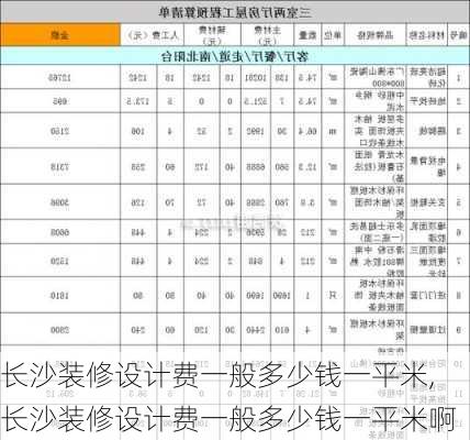 长沙装修设计费一般多少钱一平米,长沙装修设计费一般多少钱一平米啊