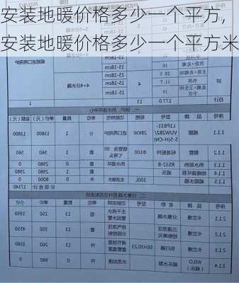 安装地暖价格多少一个平方,安装地暖价格多少一个平方米