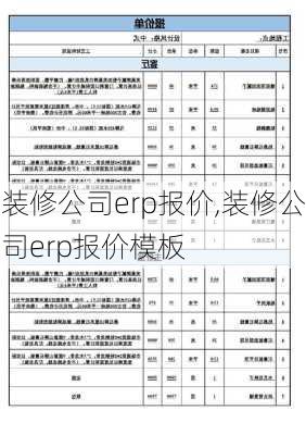 装修公司erp报价,装修公司erp报价模板