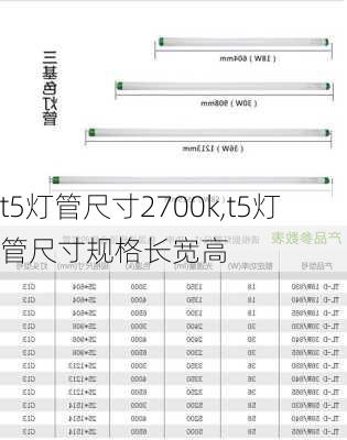 t5灯管尺寸2700k,t5灯管尺寸规格长宽高