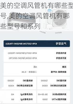 美的空调风管机有哪些型号,美的空调风管机有哪些型号和系列