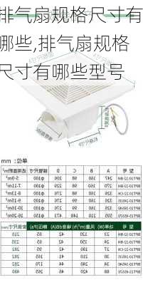 排气扇规格尺寸有哪些,排气扇规格尺寸有哪些型号