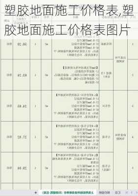 塑胶地面施工价格表,塑胶地面施工价格表图片